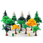 MOC City Garden Building Block Tree Toy DIY Assembly Pine Coconut Tree Street View Forest Plant Trunk Leaves Grass Accessories