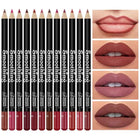 12 Pcs Long-Lasting Lipstick Set with Professional Lip Liner Pencil and Matte Lip Gloss for Women Valentine's Day Gifts