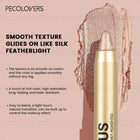 Smudge-Proof & Waterproof Eyeshadow Stick,Dual-Ended Eye with Shadow Stick,Sponge Brush,Glitter & Matte Finishes