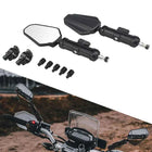 Universal Motorcycle Mirrors Angle Adjustable Folding Handlebar Side Mirror Compatible with Adventure Dirt Street Bike ATV