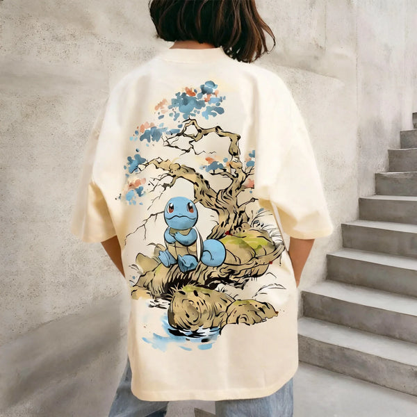 Squirtle Cotton T-shirt by Sharp Corners