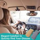 Sunglasses Holder Is Suitable for Car Sun shades Magnetic Leather Sunglasses Clip and Ticket Clip Car Sunshade Accessories