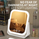 LED Makeup Mirror, Portable Flip Lighted Vanity Mirror with Touch Dimming, 3X Magnifier and Rechargeable Design for Desk