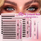 LASHVNNA Lash Clusters Kit With Waterproof Strong Hold DIY Lash Extension Kit Lash Bond And Seal And Eyelash Tweezers Makeup
