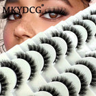 MKYDCG New 10 Pairs 3D Mink Lashes Faux Mink Fluffy Lash Soft Full Thick Wispy Eyelash Dramatic False Eyelashes Makeup