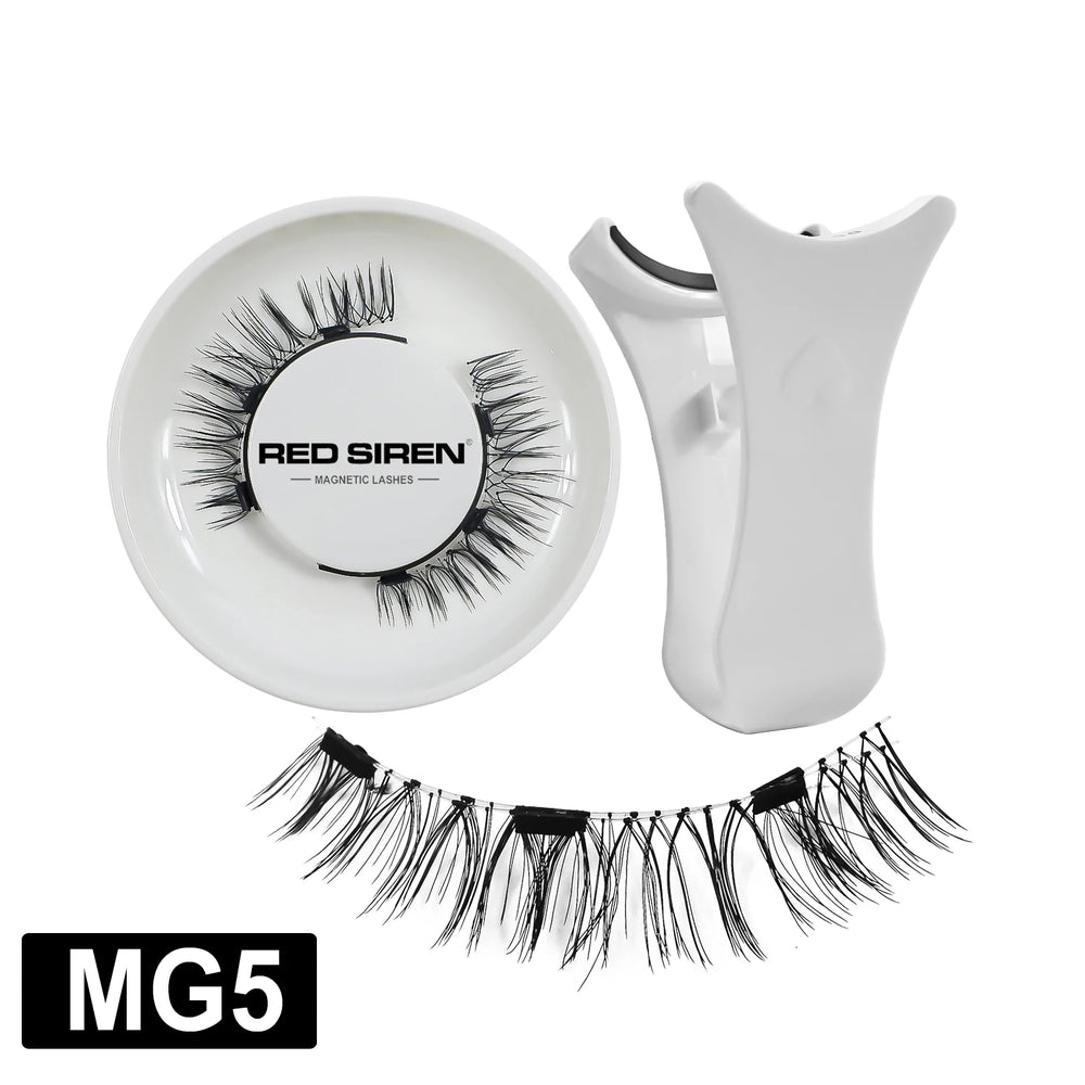 3Pcs Magnetic False Eyelashes With Mirror Case Tweezers Natural Fluffy Mink Lashes No Glue Magnetic Lash