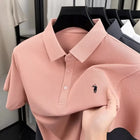High end brand short sleeve men's polo shirt luxury pony  summer Printed lightweight breathable T-shirt new fashion Paul top