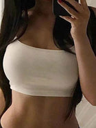 Sexy Tank Top Black Halter Crop Tops Women Summer Camis Backless Camisole Fashion Casual Tube Top Female Sleeveless Cropped Vest
