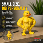 Muscle Duck Statue -3D Desktop Decor,Cute Bookshelf Whimsical Figurine,Multifunctional Indoor/Outdoor Decoration, Home Accessory