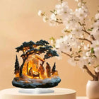 1PCS Jesus Scene Related Characters Home Decoration Crafts Newborn Desktop Decoration Statues Ideal Festival Decora Statues