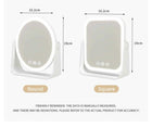 LED Makeup Mirror, Portable Flip Lighted Vanity Mirror with Touch Dimming, 3X Magnifier and Rechargeable Design for Desk