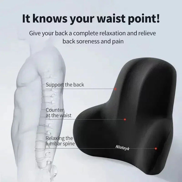 Memory Foam Car Neck Cushion Car Lumbar Support For Car Supplies Universal Neck Pillow Waist Cushion Car Seat Car Accessories