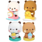 /Cute Kawaii Bubu Dudu Panda Bear Figure Cartoon Exciting Bear Miniatures Collectible Animal Toy Doll Ornament Home Derocation..