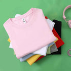 100% Cotton Solid Tshirts Men Woman Short Sleeve Fashion Brand Trend Casual Soft Clothing Tees Customized Products Summer Tops