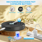 Portable cd walkman with bluetooth transimitting cd player portable with speakers and earbuds discman rechargeable with USB