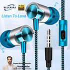 3.5mm Wired In-Ear Earphones Noise Cancellation HiFi Stereo Sports Gaming Music Headphones With Mic Headset For Phone MP3 MP4