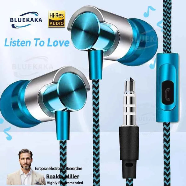 3.5mm Wired In-Ear Earphones Noise Cancellation HiFi Stereo Sports Gaming Music Headphones With Mic Headset For Phone MP3 MP4