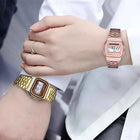 Stainless Steel LED Digital Watches for Men Gold Sliver Luxury Electronic Watch Fashion Business Mens Watch Relogios Masculino