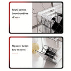 Clear Pivoting Makeup Brush Storage Case with Top for Bathroom and Vanity Foldable Brush Planner