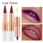 3 Pieces Lip Gloss Kit, 2-in-1 Dual-Ended Brown Lip Liner Pencil and Gloss Set, Nude Peach Shades with Juicy Mirror Lip Finish, Velvet Matte Lip Liner, Smooth Buildable Color, Glossy Plumping Lip Makeup for Women
