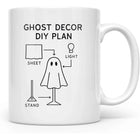 Ghost Decor DIY Plan Mug 11oz Ceramic Halloween Craft Gift for Quirky Sippers & Crafters