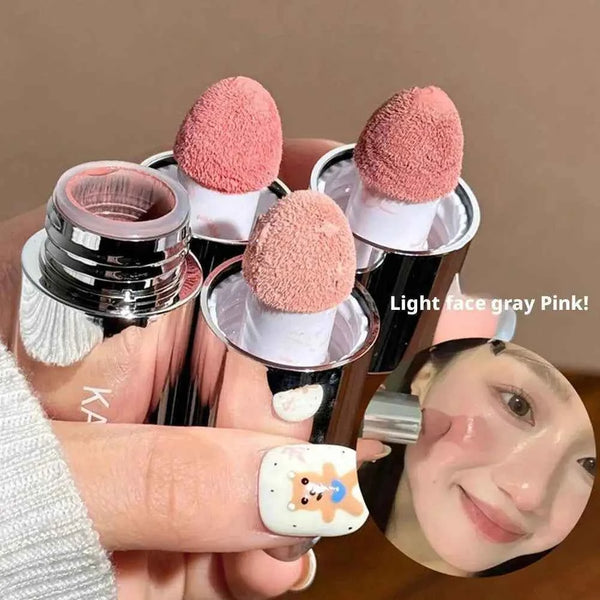 Velvet Liquid Blush Matte Sponge Head Blusher Natural Lasting Brighten Facial Contour Blush Tint Makeup