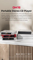 FiiO DM15 R2R/DM15 AKM Portable Stereo CD Player, High-Power Output, USB/CD HiFi Audio, HD Display