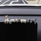 5pcs Cute Kitten Decoration Creative Sleeping Cat Doll Automobile Screen Ornaments Toys Cat Micro Landscape Decoration Gifts
