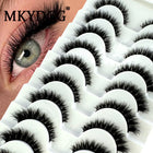 MKYDCG New 10 Pairs 3D Mink Lashes Faux Mink Fluffy Lash Soft Full Thick Wispy Eyelash Dramatic False Eyelashes Makeup