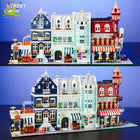 HUIQIBAO Toys MOC City Corner Coffee Shop Architecture Style Street View Micro Building Blocks for Children Construction Bricks