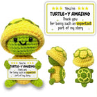 Positive Energy Crochet Doll Pocket Hug Handmade Knitted Plush Potato Plant Avocado Bee Turtle Duck Funny Emotional Support Gift