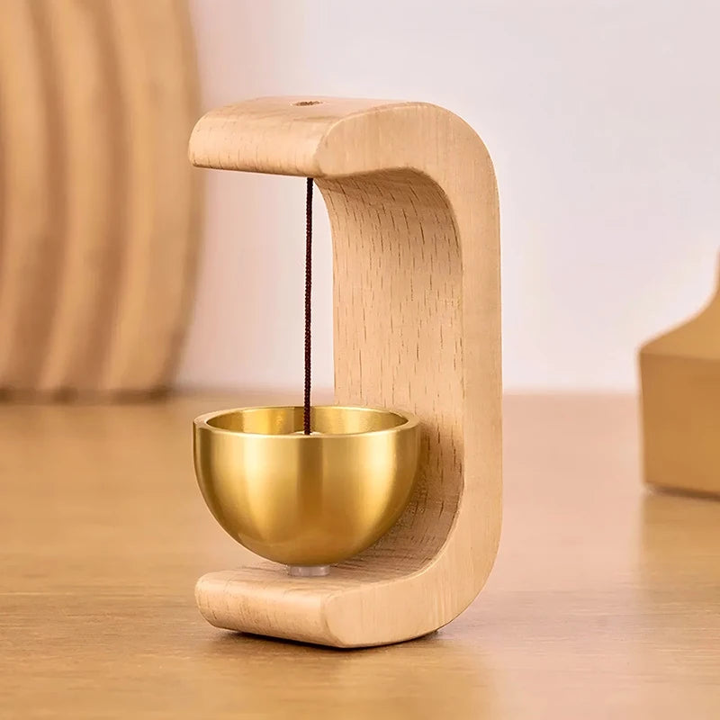 Japanese Wooden Wind Chimes Wireless Doorbell Hanging Decorations Entrance Door Bell Decorative Wind Bell for Home Opening