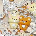 New Kawaii Two Bears Soft Squeeze Fidget Toy Stress Relief Toy Diy Ornament Relieve Adult Stress