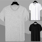 Casual Men's O Neck Solid Color Short Sleeve T Shirts Casual Slim Fit T Shirt Tee Top Pullover For Men Clothing