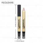Smudge-Proof & Waterproof Eyeshadow Stick,Dual-Ended Eye with Shadow Stick,Sponge Brush,Glitter & Matte Finishes
