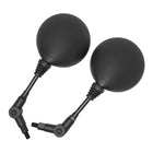 1 Pair Universal Folding Round Motorcycle Side Rearview Mirrors Anti-fall 10mm Bike Rear View Mirror For Scooter E-Bike Safety