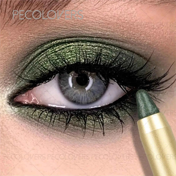 Smudge-Proof & Waterproof Eyeshadow Stick,Dual-Ended Eye with Shadow Stick,Sponge Brush,Glitter & Matte Finishes