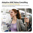 QCY MeloBuds N70 Adaptive ANC Wireless Earbuds Bluetooth 6.0 LDAC Hi-Res Audio 6 Mics Wireless Charging Earphones 50Hrs IPX5