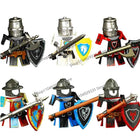 Medieval Military Soldiers Figures MOC Building Blocks Castle Black Eagle Wolf Octopus Griffin Ancient Knight Waffen Bricks Toys
