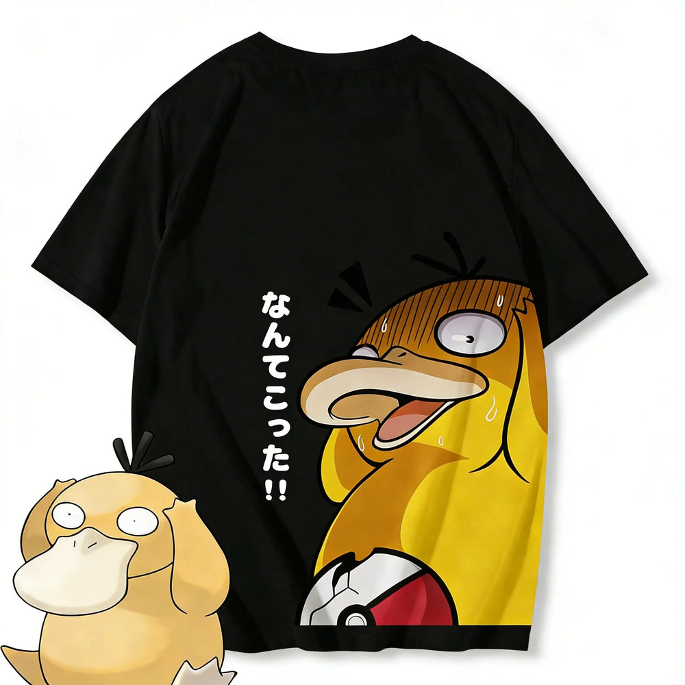 Psyduck Printed T-shirt - Cotton Casual Wear
