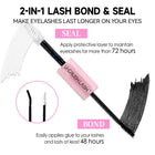 LASHVNNA Lash Clusters Kit With Waterproof Strong Hold DIY Lash Extension Kit Lash Bond And Seal And Eyelash Tweezers Makeup