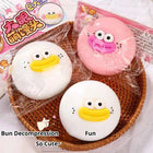 Cute Big Eyed Bun Squishy Toy, Giant Fluid Funny Mochi Squeeze Toy, Fidget Toy Kawaii Party Favors Kids Birthday Gifts Random