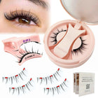 3Pcs Magnetic False Eyelashes With Mirror Case Tweezers Natural Fluffy Mink Lashes No Glue Magnetic Lash