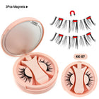 3Pcs Magnetic False Eyelashes With Mirror Case Tweezers Natural Fluffy Mink Lashes No Glue Magnetic Lash
