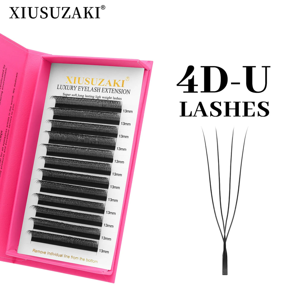 XIUSUZAKI  U-Shaped YY 3D 4D 5D Eyelash Extensions New Style U 2D YY Lashes Extension Mink Premade Volume Fans False Eyelashes