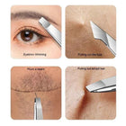 Ouriner Eyebrow Tweezers Set 4 Pcs Stainless Steel Eyebrow Forceps Professional Beauty Tool Set For Facial Hair Inward Growing