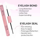 Lash Bond and Seal 10ml Individual Lashes Glue and Seal Super Strong Hold Lash Extension and Lash Glue Remover 5ml Tweezers Kit