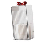 Clear Pivoting Makeup Brush Storage Case with Top for Bathroom and Vanity Foldable Brush Planner