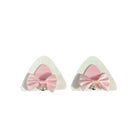 Cute Cat Ears Monitor Decorations Pink - Bow Bell Ears Display Esports Room Decoration Ornaments