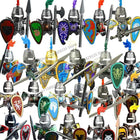 Medieval Military Soldiers Figures MOC Building Blocks Castle Black Eagle Wolf Octopus Griffin Ancient Knight Waffen Bricks Toys